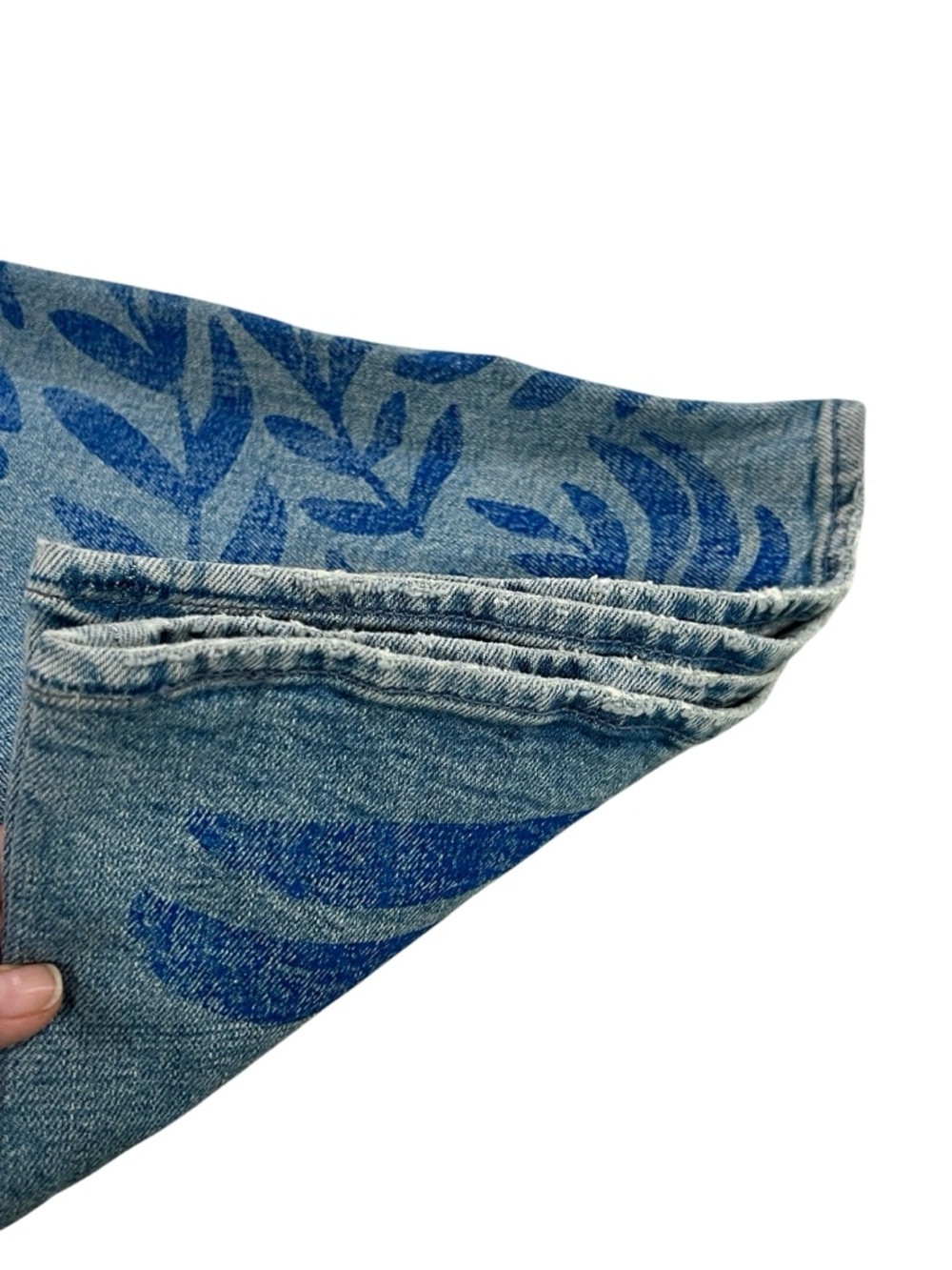 Mother The Lasso Sneak Pressed Leaves Jeans – Wide Leg | Statement Denim - Picture 8 of 15